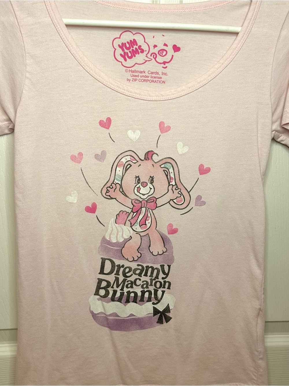 Cutecore Gyaru Yum Yums pink macaron bunny top 🐇